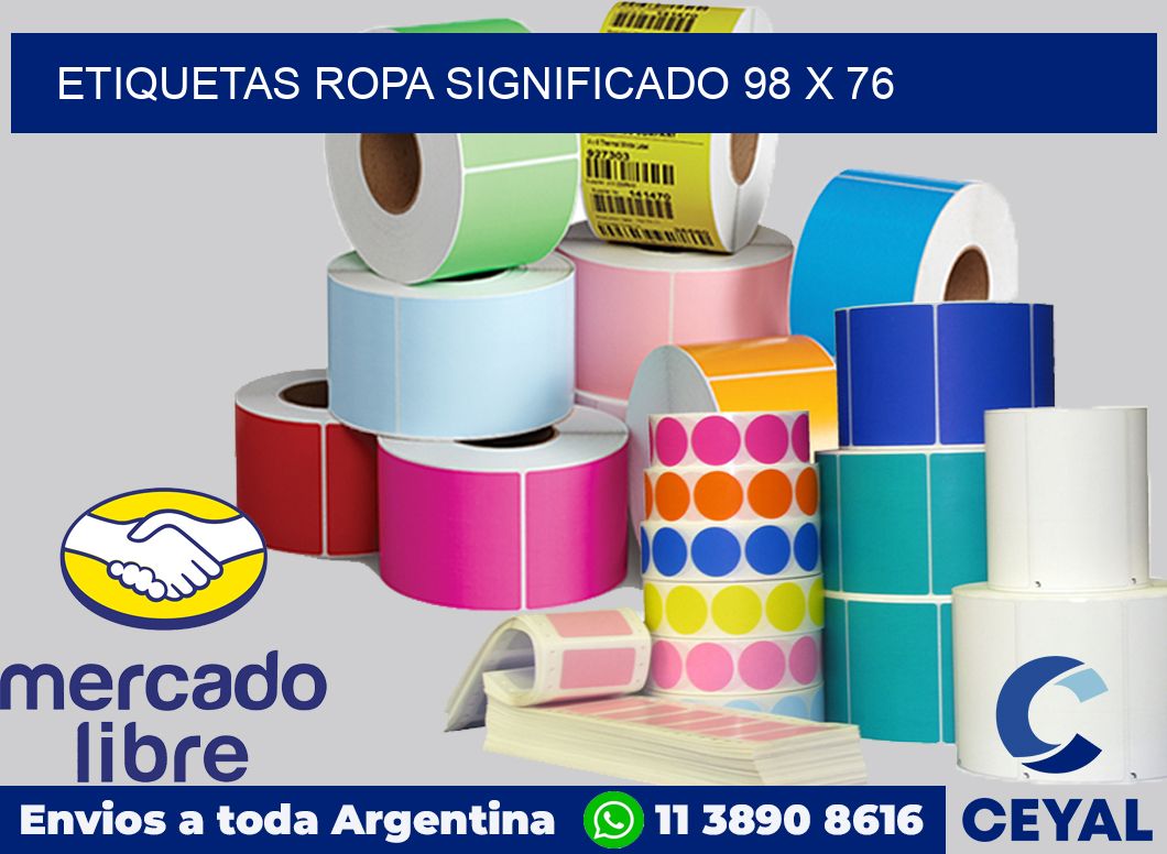 Etiquetas ropa significado 98 x 76