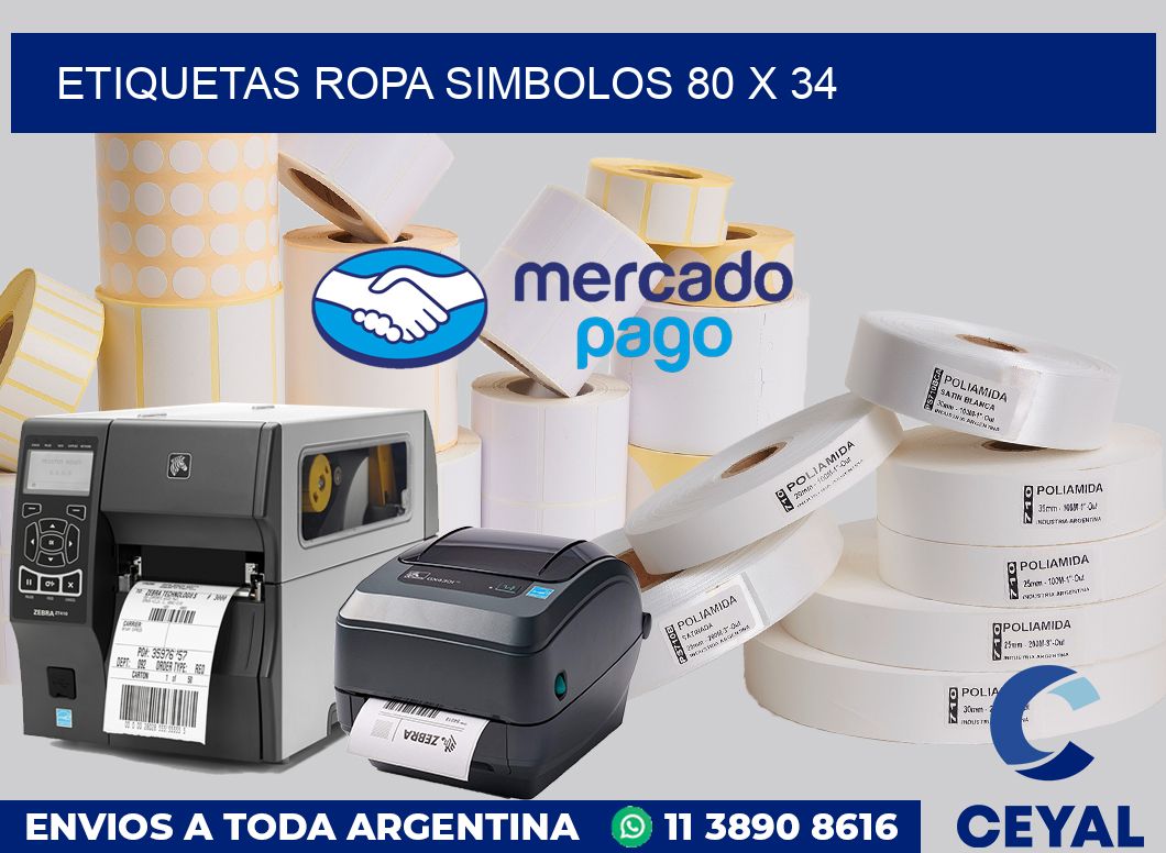 Etiquetas ropa simbolos 80 x 34