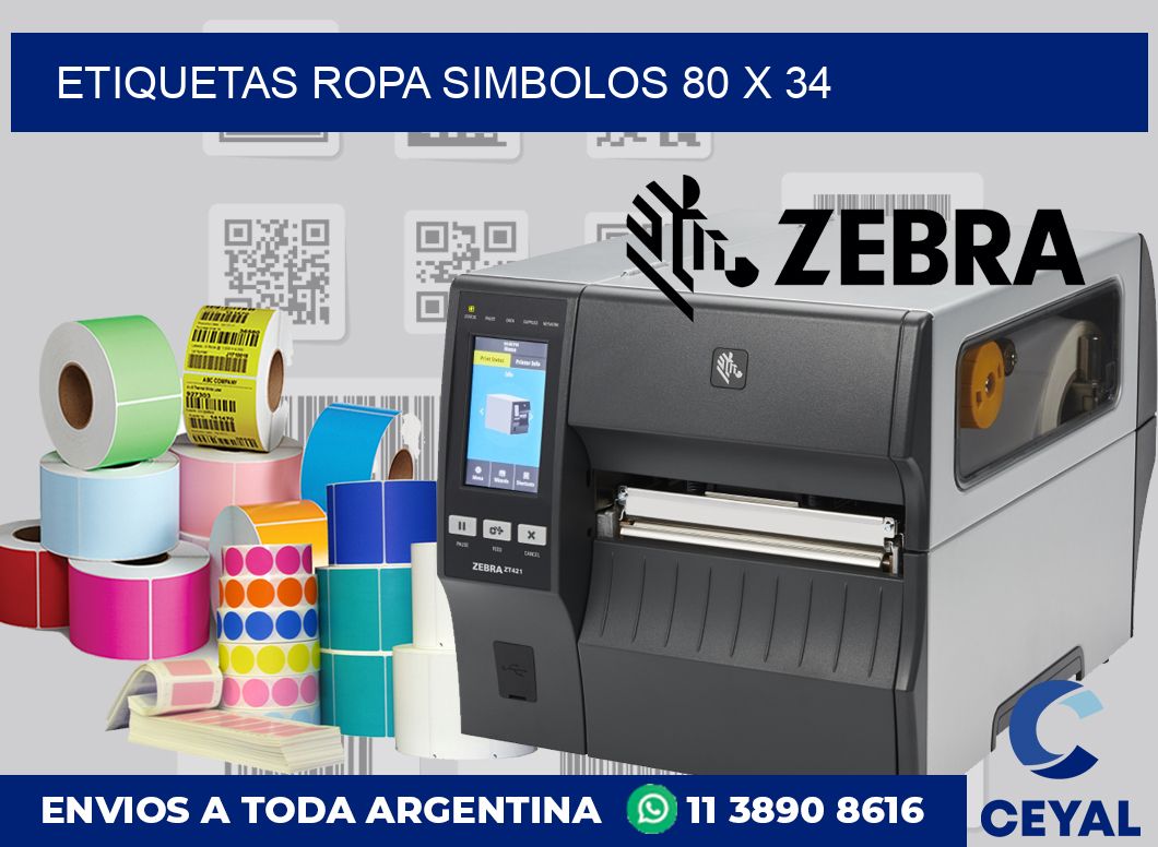 Etiquetas ropa simbolos 80 x 34