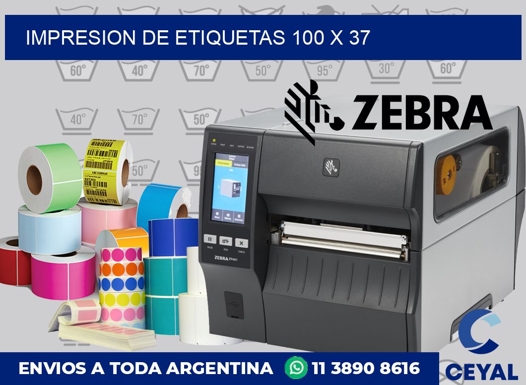 Impresion de etiquetas 100 x 37