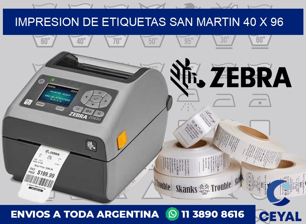 Impresion de etiquetas San Martin 40 x 96