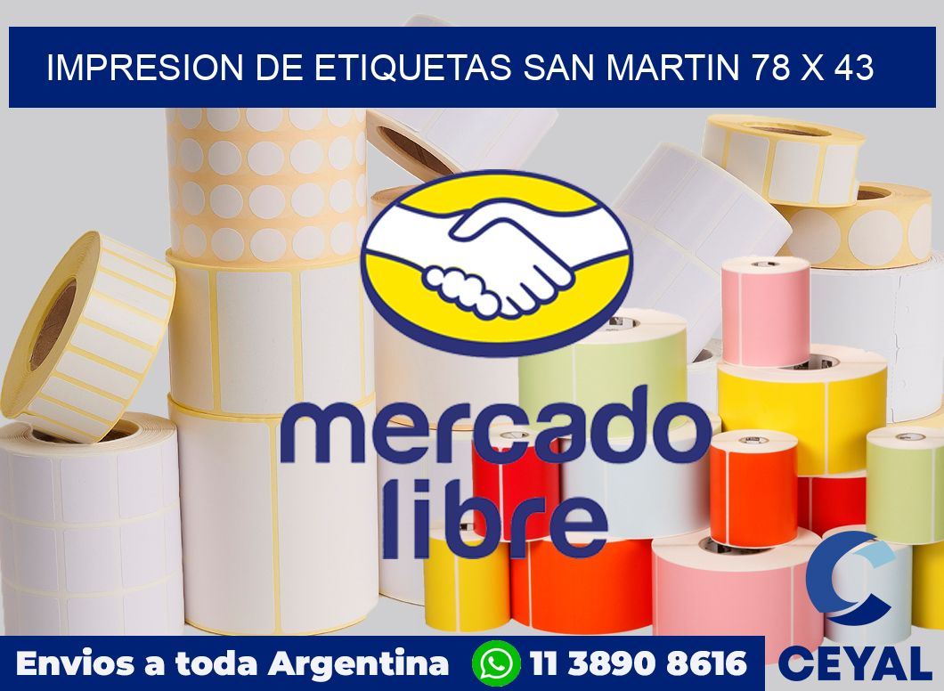 Impresion de etiquetas San Martin 78 x 43