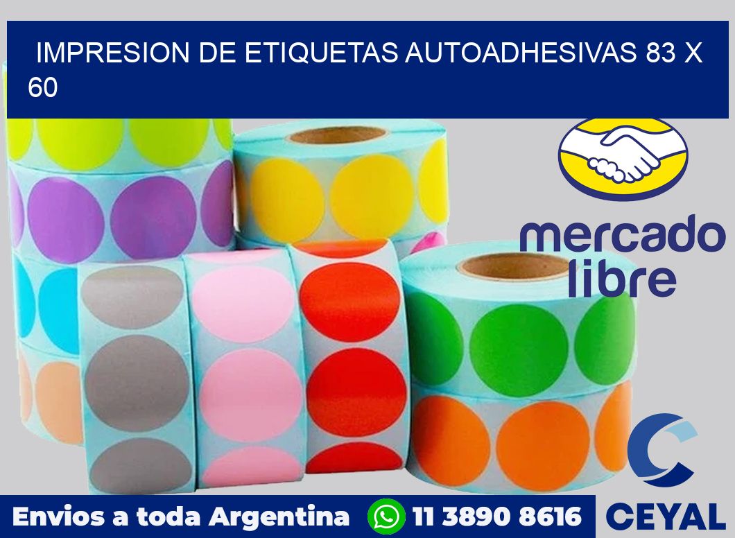 Impresion de etiquetas autoadhesivas 83 x 60