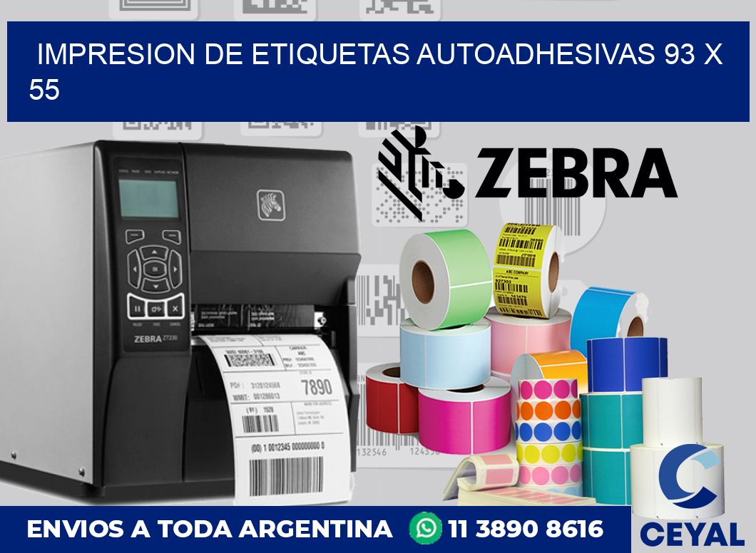 Impresion de etiquetas autoadhesivas 93 x 55