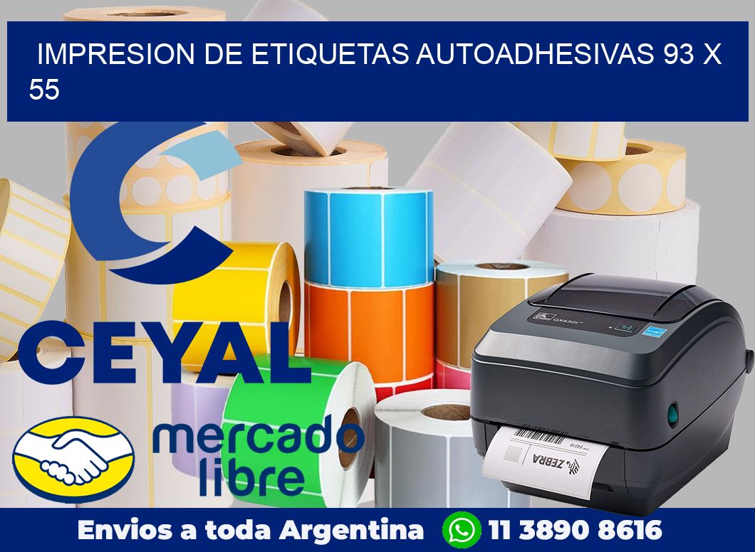 Impresion de etiquetas autoadhesivas 93 x 55
