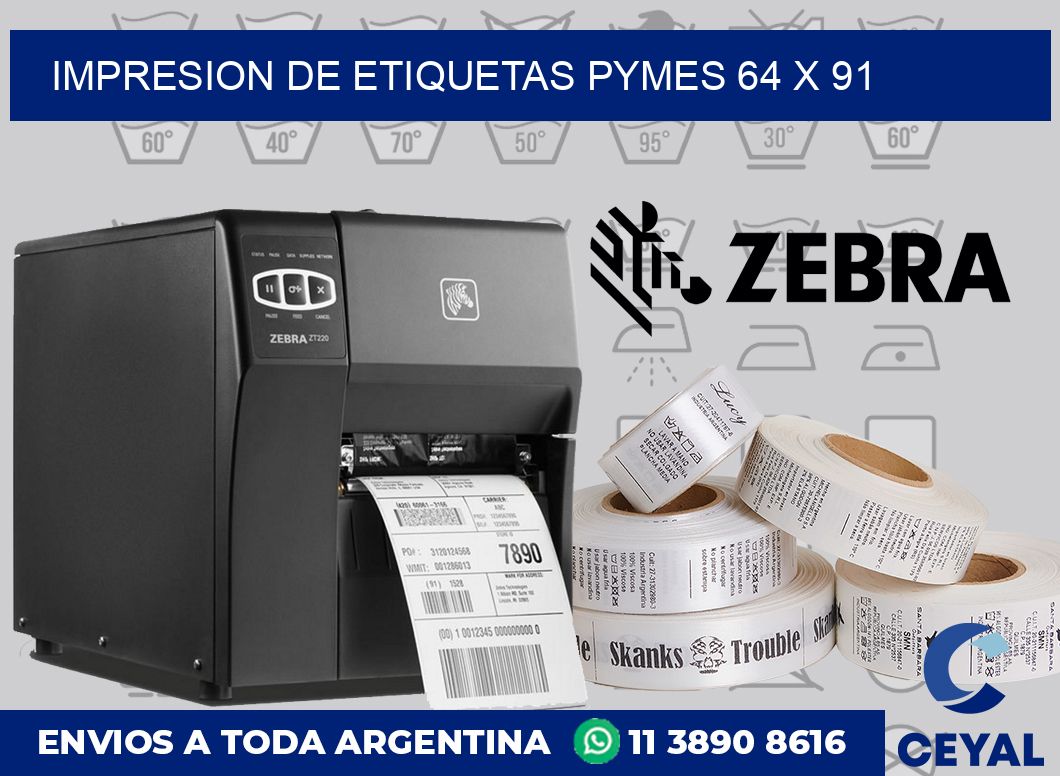 Impresion de etiquetas pymes 64 x 91