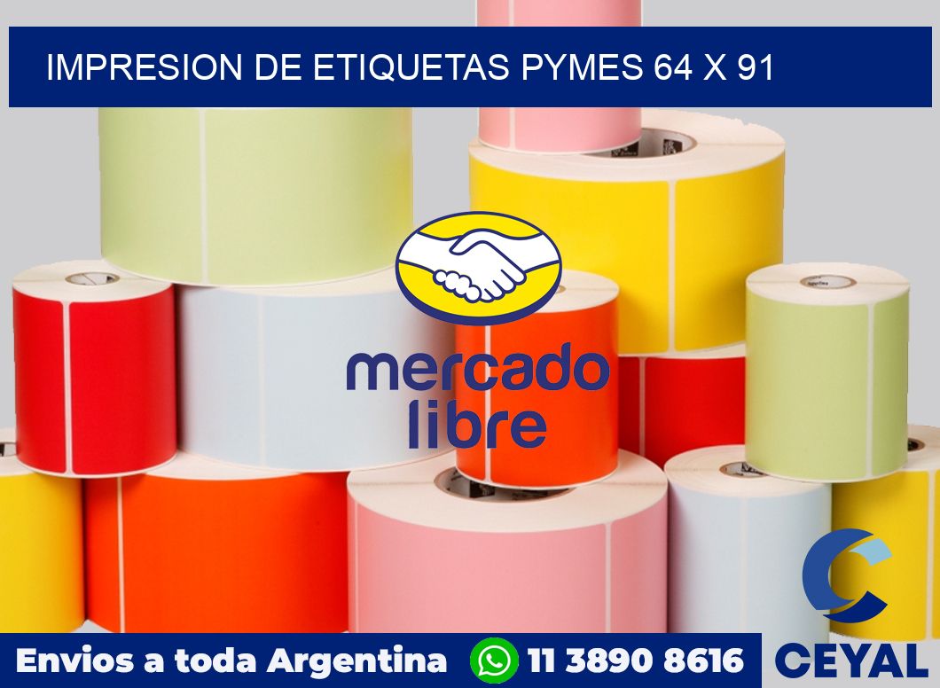 Impresion de etiquetas pymes 64 x 91
