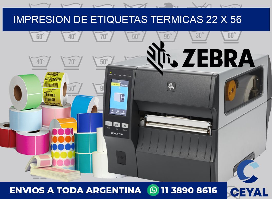 Impresion de etiquetas termicas 22 x 56