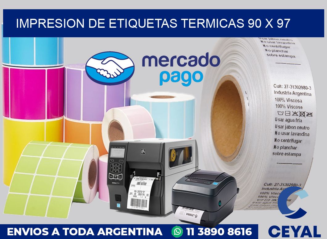 Impresion de etiquetas termicas 90 x 97