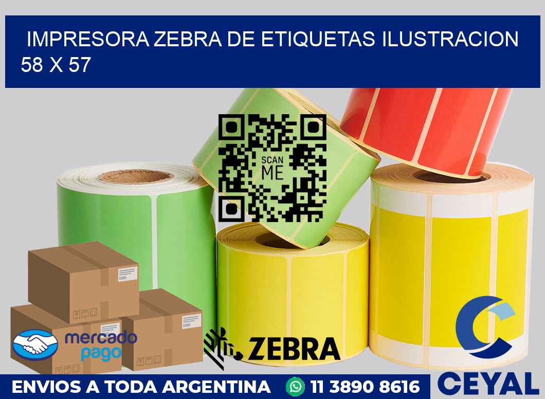 Impresora Zebra de etiquetas ilustracion 58 x 57