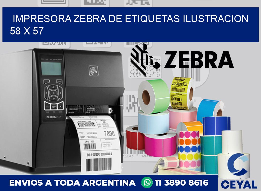 Impresora Zebra de etiquetas ilustracion 58 x 57
