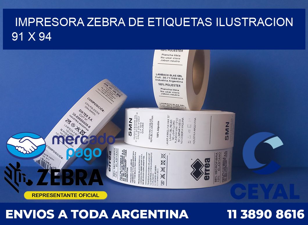 Impresora Zebra de etiquetas ilustracion 91 x 94