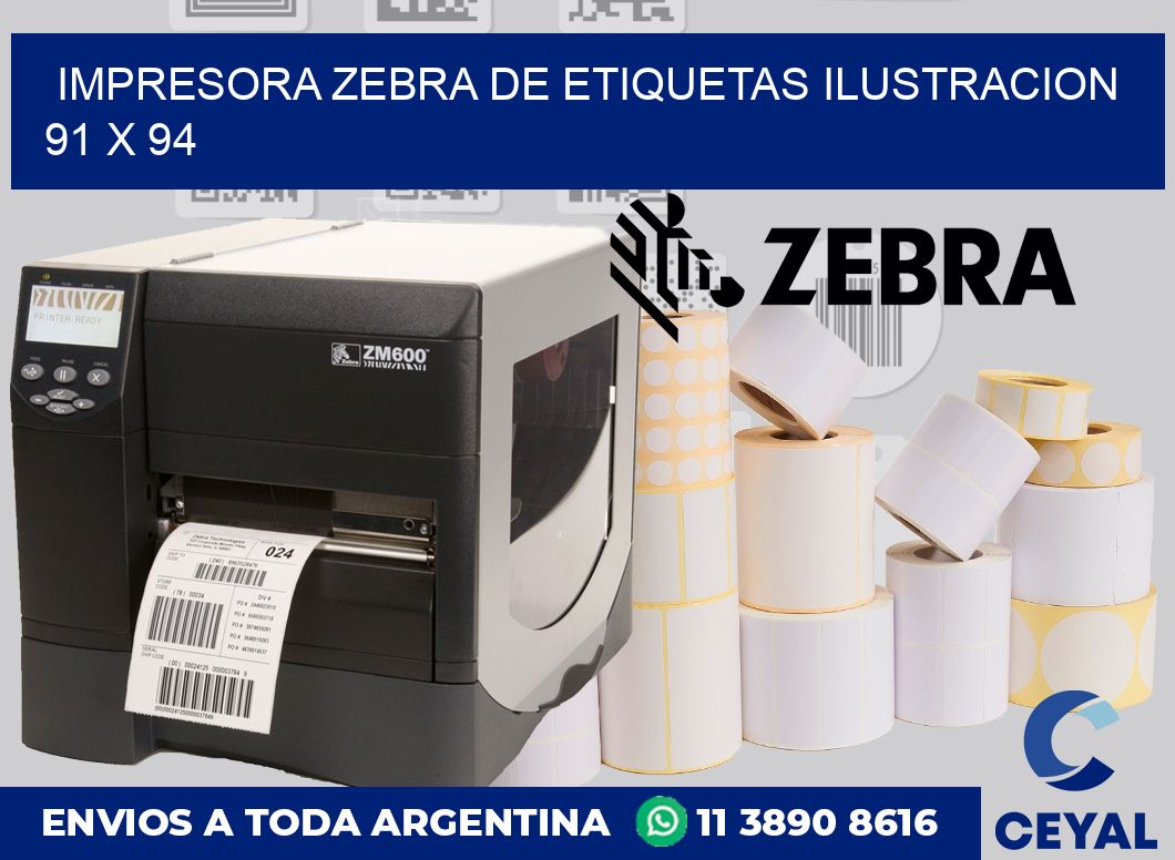 Impresora Zebra de etiquetas ilustracion 91 x 94