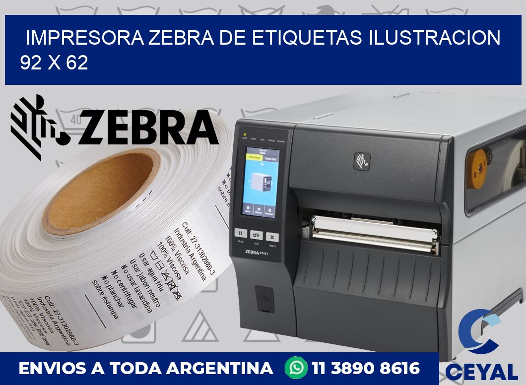 Impresora Zebra de etiquetas ilustracion 92 x 62
