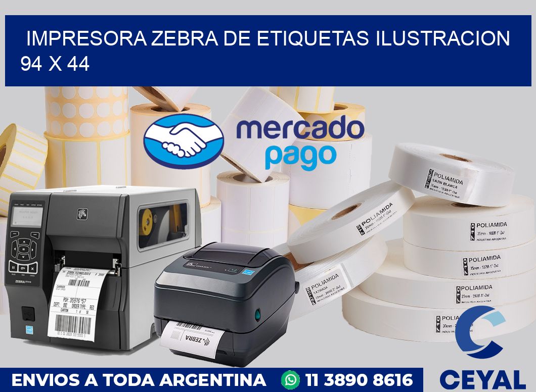 Impresora Zebra de etiquetas ilustracion 94 x 44