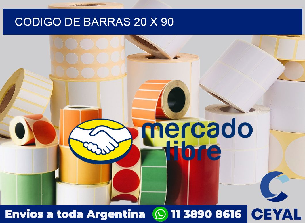 codigo de barras 20 x 90
