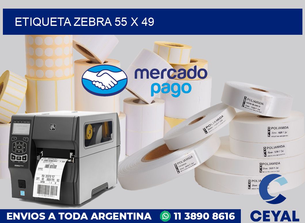 etiqueta zebra 55 x 49