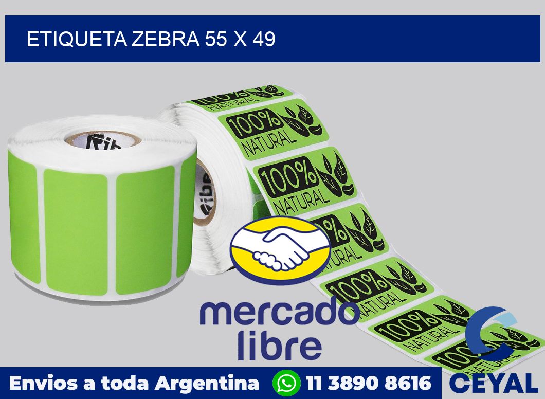 etiqueta zebra 55 x 49