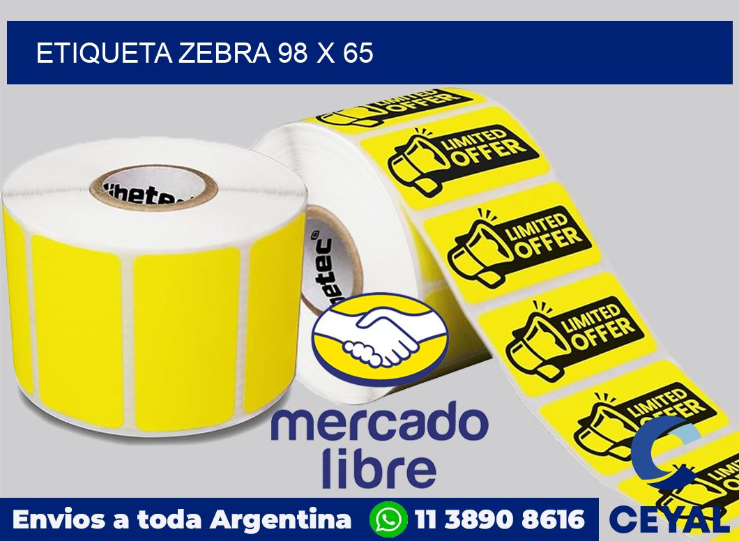 etiqueta zebra 98 x 65