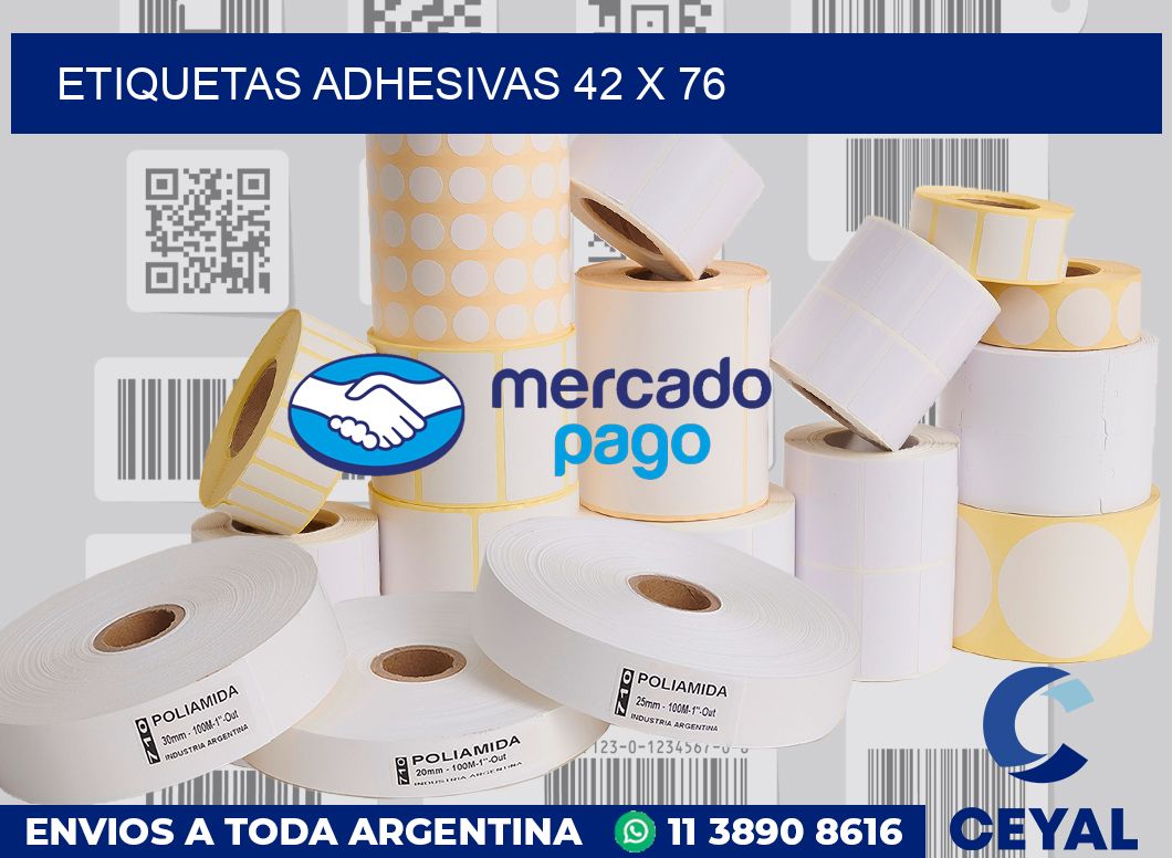 etiquetas adhesivas 42 x 76