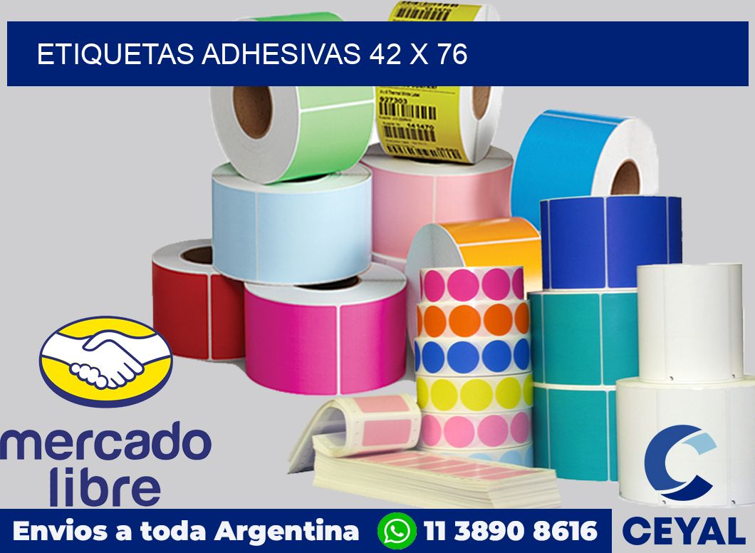 etiquetas adhesivas 42 x 76
