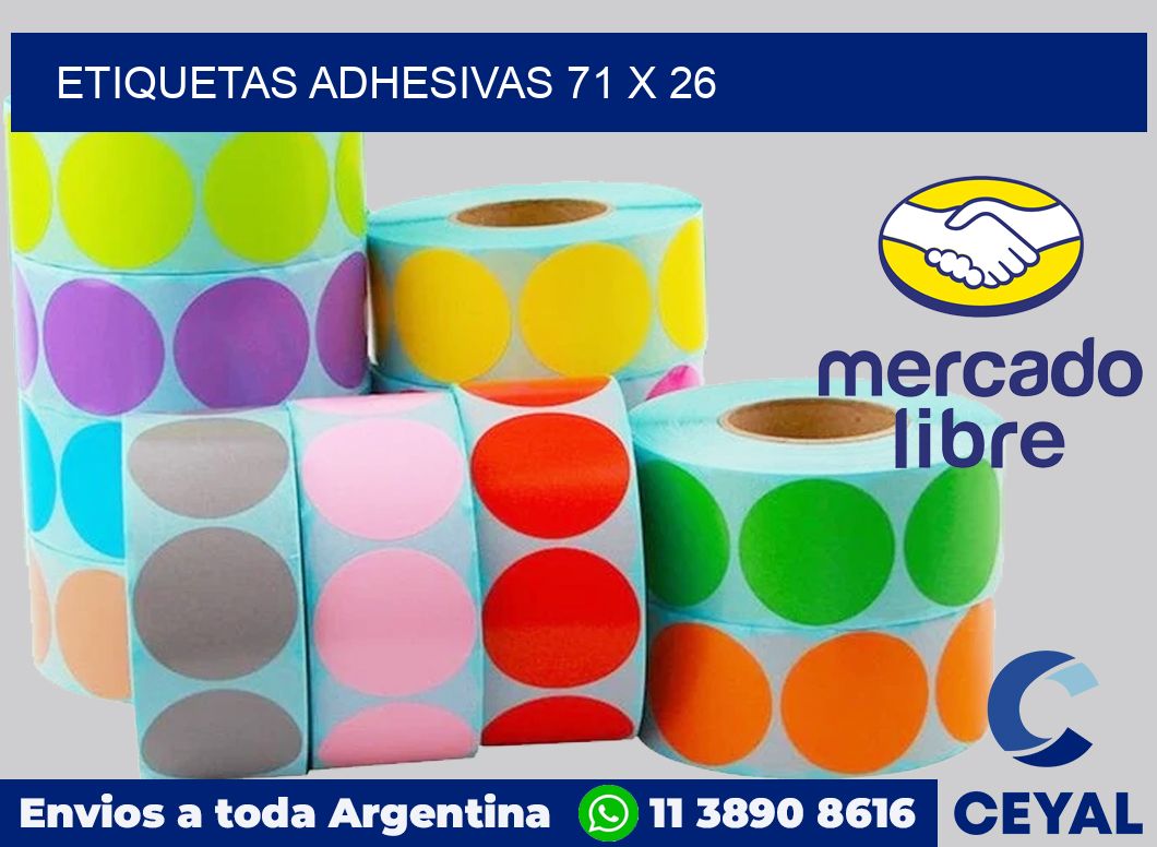 etiquetas adhesivas 71 x 26