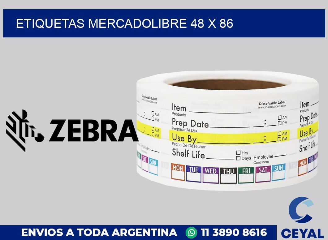 etiquetas mercadolibre 48 x 86