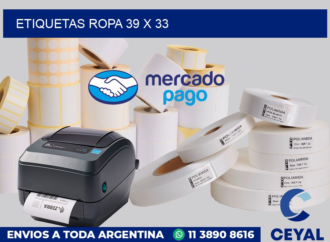 etiquetas ropa 39 x 33
