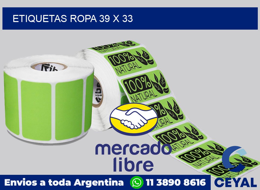 etiquetas ropa 39 x 33