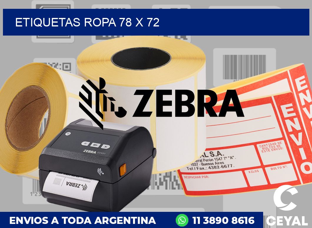 etiquetas ropa 78 x 72
