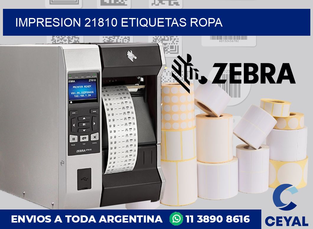 impresion 21810 etiquetas ropa