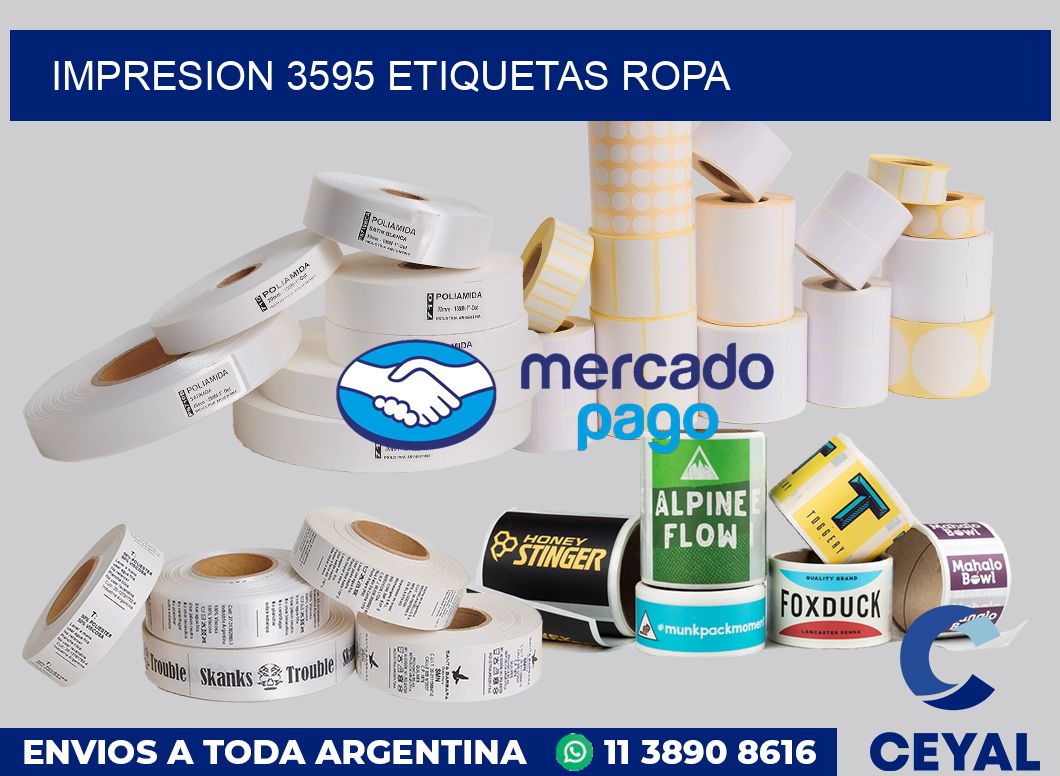 impresion 3595 etiquetas ropa
