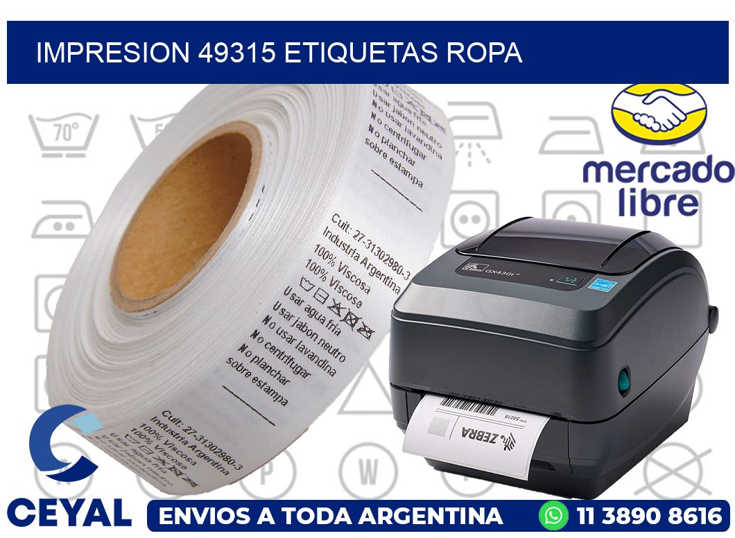 impresion 49315 etiquetas ropa