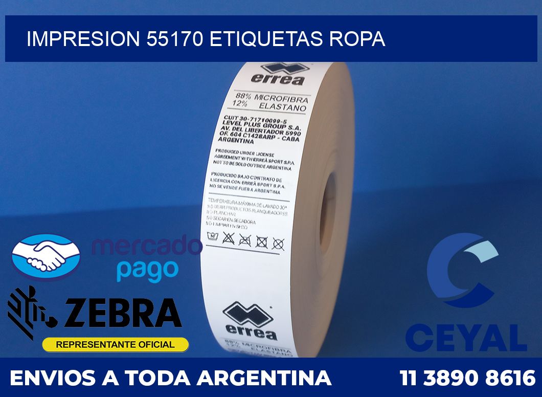 impresion 55170 etiquetas ropa