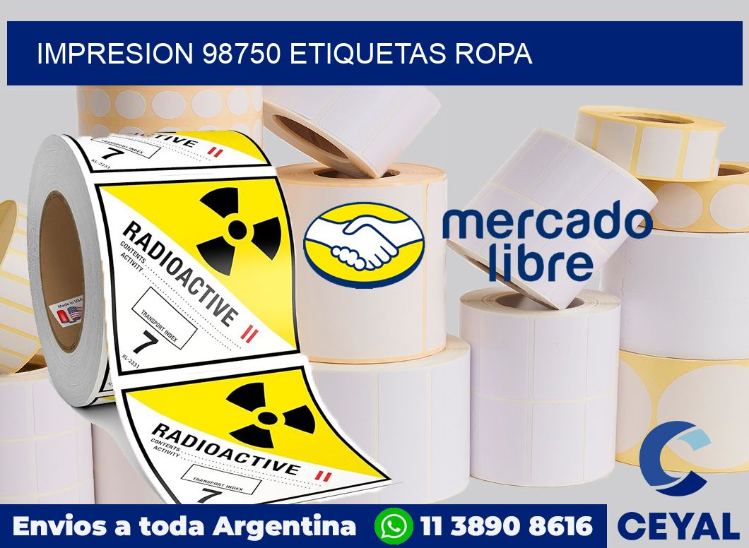 impresion 98750 etiquetas ropa