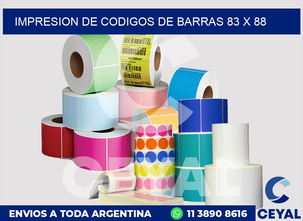 impresion de codigos de barras 83 x 88