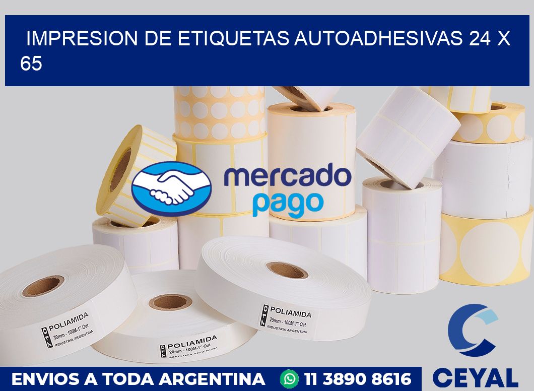 impresion de etiquetas autoadhesivas 24 x 65