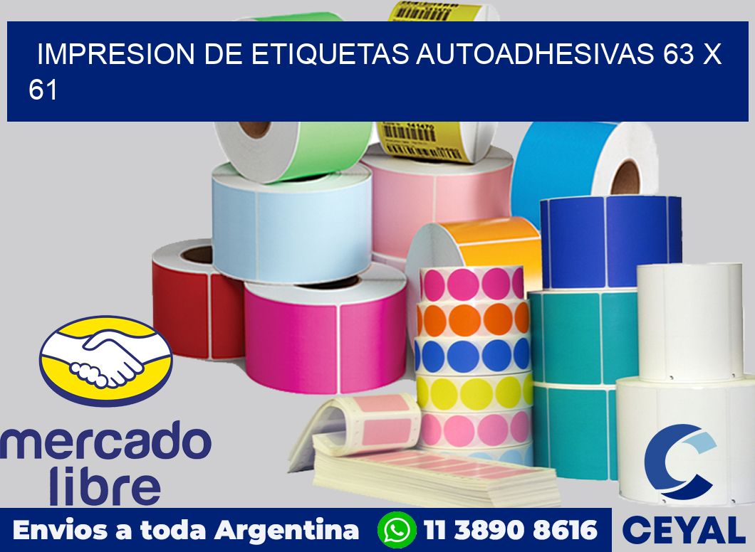 impresion de etiquetas autoadhesivas 63 x 61