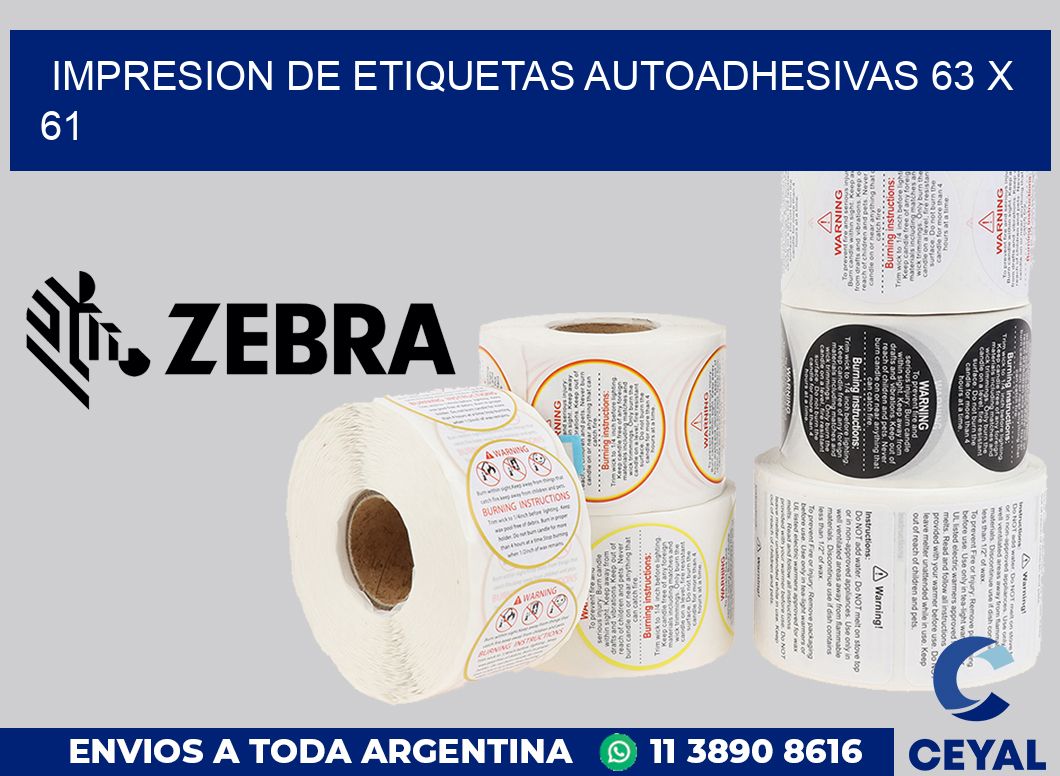 impresion de etiquetas autoadhesivas 63 x 61