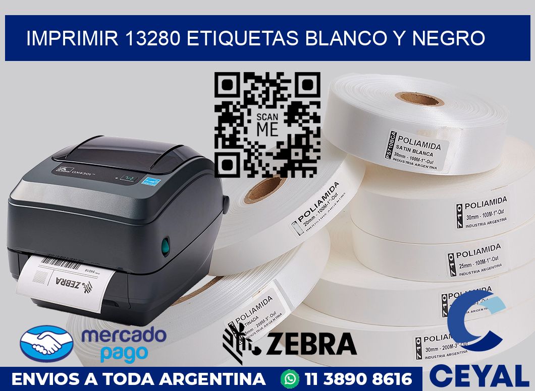 imprimir 13280 etiquetas blanco y negro