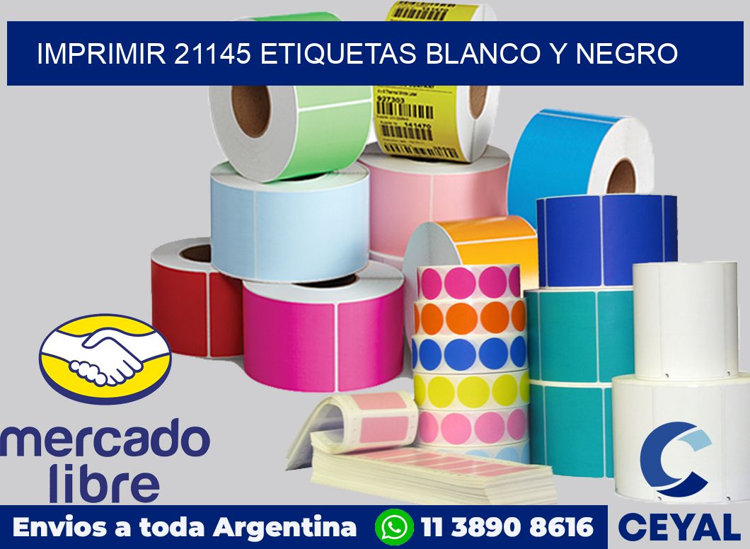 imprimir 21145 etiquetas blanco y negro