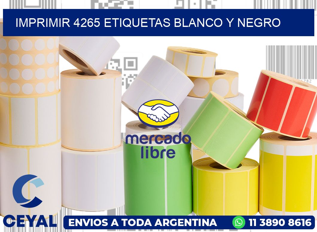 imprimir 4265 etiquetas blanco y negro