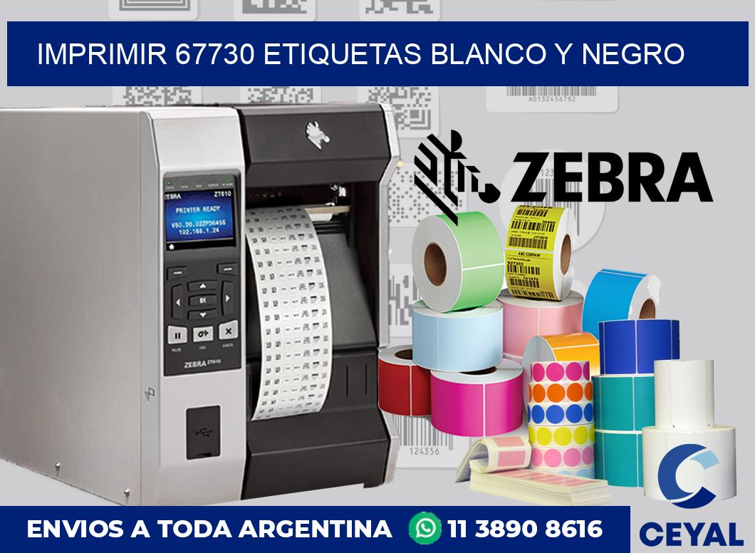 imprimir 67730 etiquetas blanco y negro