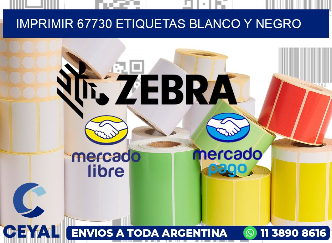 imprimir 67730 etiquetas blanco y negro