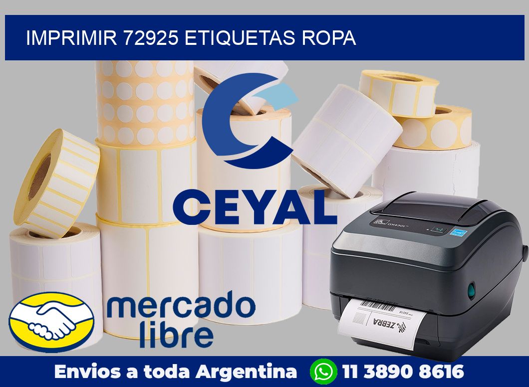 imprimir 72925 etiquetas ropa