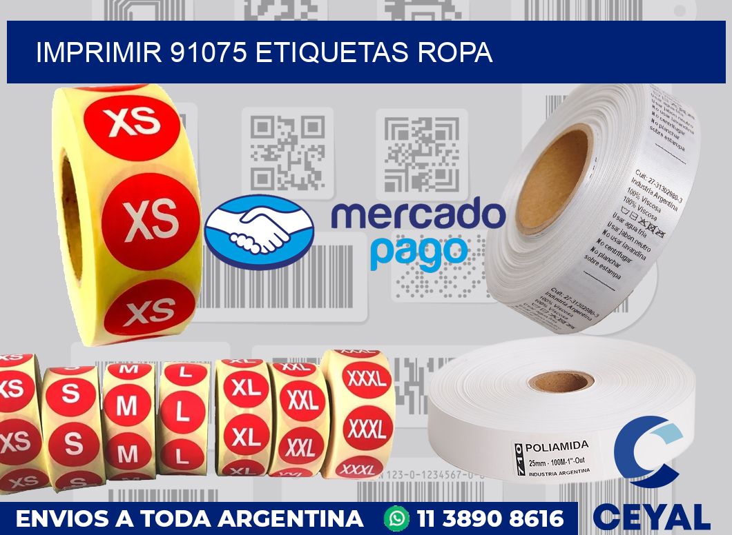 imprimir 91075 etiquetas ropa