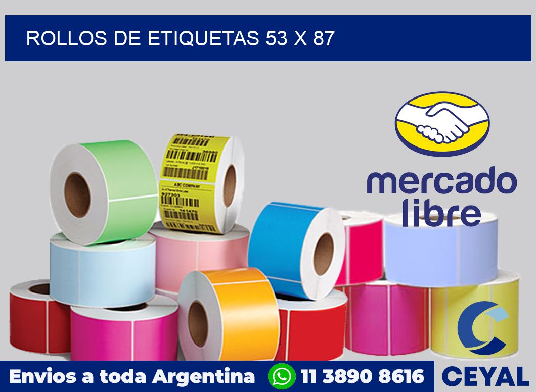 rollos de etiquetas 53 x 87