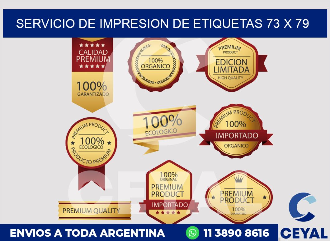 servicio de impresion de etiquetas 73 x 79