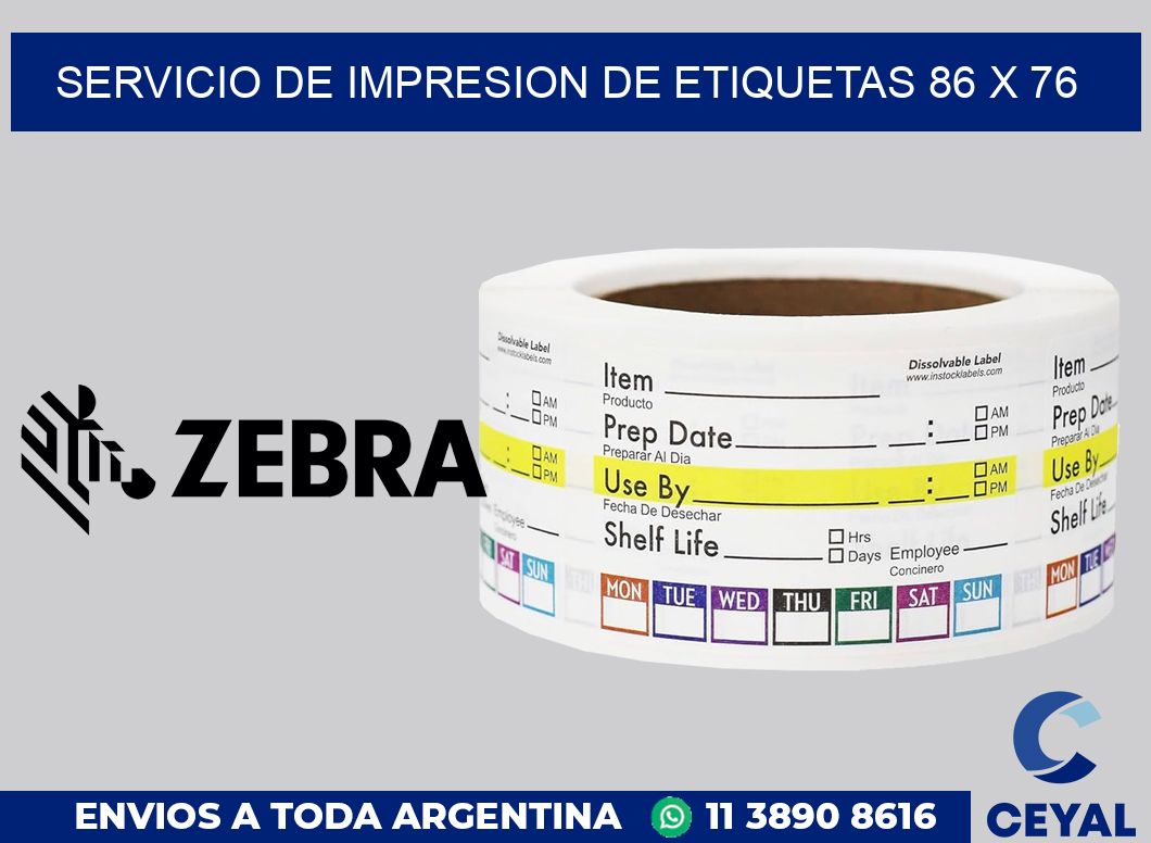 servicio de impresion de etiquetas 86 x 76