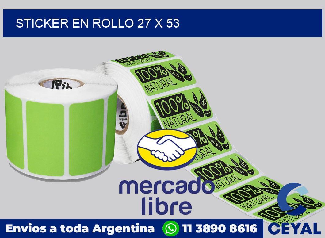 sticker en rollo 27 x 53